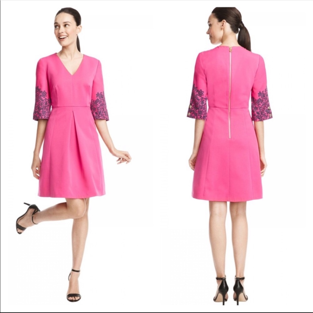 NWT Draper James Pink Bell Sleeve Dress, Sz 6